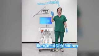 Estação de trabalho odontológica tudo-em-um com câmera intraoral HD de luz dentária LED borboleta e computador embutido