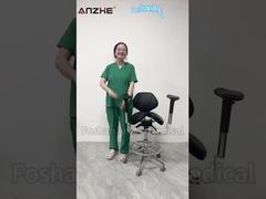Guia de operação do banco de sela dividido ergonômico AZ-ST08 | Cadeira médica ajustável para dentista e veterinário