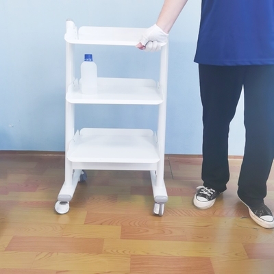 Clínica Dental 3 camadas Trolley Dental Hospital Carrinho de Instrumentos Móveis com 4 rodas universais