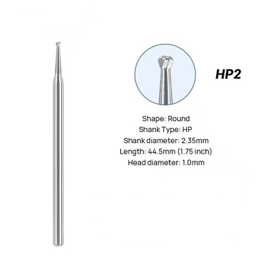 Tungstênio HP Polição Carbide Bur 2,35mm Dental HP Carbide Bur para peças de mão retas