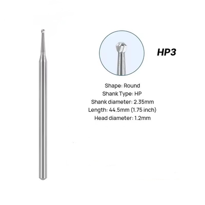 Tungstênio HP Polição Carbide Bur 2,35mm Dental HP Carbide Bur para peças de mão retas