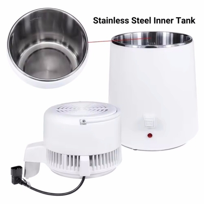 Máquina de água destilada de 750W 4L balde de plástico destilador automático de água dental