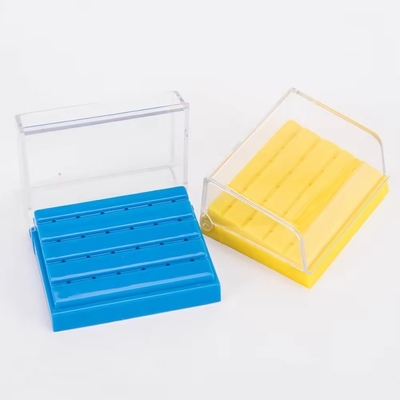 24 buracos Dental Desinfecção Bur Box Diferente cor Diamond Bur Holder Plastic Dental Burs Holder