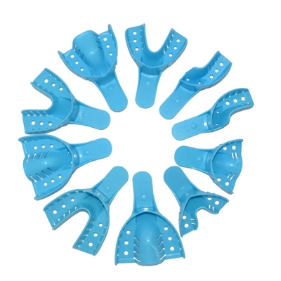 10pcs/saco bandeja de impressão ortopédica descartável bandeja de impressão dental de plástico de tamanho múltiplo