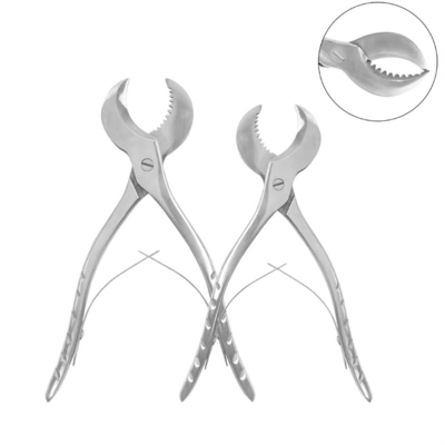 Forças dentárias de aço inoxidável Tesouras de gesso de gesso Telas dentárias com lâmina serrilhada
