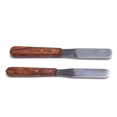 Materiais dentais de aço inoxidável de mistura espátula de manobra de madeira de laboratório dental de dentes de gesso espátula