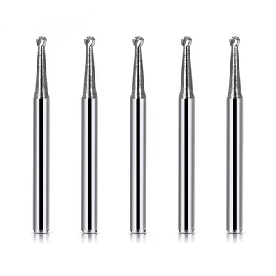 10pcs/ Caixa Polido Médico Bur Tungstênio Dental Carbide Bur Bola Forma Carbide Burs Para Dentadura