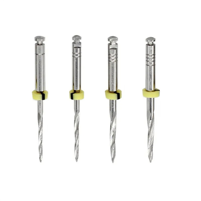 Dentário de aço inoxidável Metal Drills Dental Bur Reamers para Fibra Post Dental Clinic Laboratório Material Dental Root Canal Drills