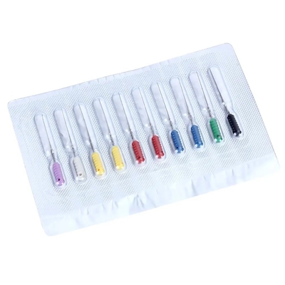 Broche dentária de espinhos para uso manual Broche dentária de nervos Broche dentária de canais radiculares Ficheiros dentários endodônticos Ficheiros rotativos