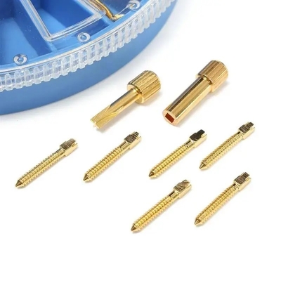 Tratamento Utilização de parafuso dental de aço inoxidável Post Instrumento Dental Endodontic assorted parafuso revestido de ouro Post 120pcs por caixa