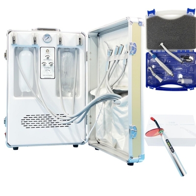 Equipamento de operação de animais de estimação Unidade dentária móvel portátil Carrinho Unidade de turbina dentária com compressor de ar para clínica veterinária e hospital