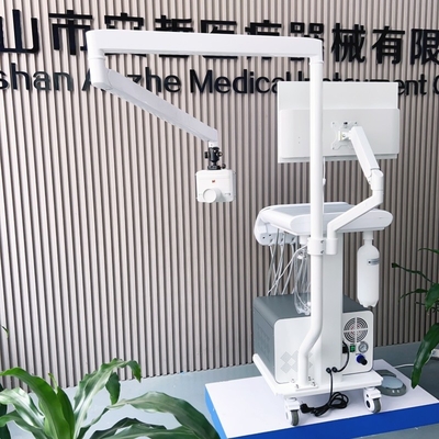 Unidade de cadeira dentária com máquina de turbina dentária de raios-X Unidade de tratamento de carrinho portátil de dentista móvel