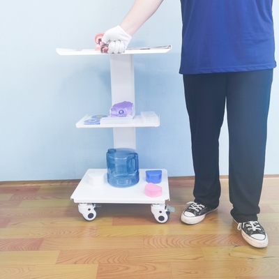 Carrinho de instrumentos móveis Carrinho dentário com travagem de travagem Carrinho dentário portátil
