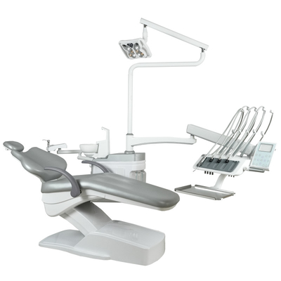 Unidade de cadeira dentária montada em cima com função de clareamento de dentes Operação Unidade de tratamento dental de couro PU de luxo