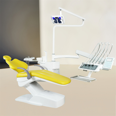 Unidade de cadeira dentária montada em cima com função de clareamento de dentes Operação Unidade de tratamento dental de couro PU de luxo