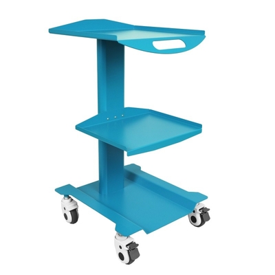 Mobiliário de clínica dentária Carrinho móvel com bandeja de três camadas Design de cor Carrinho móvel de aço inoxidável com tomada embutida