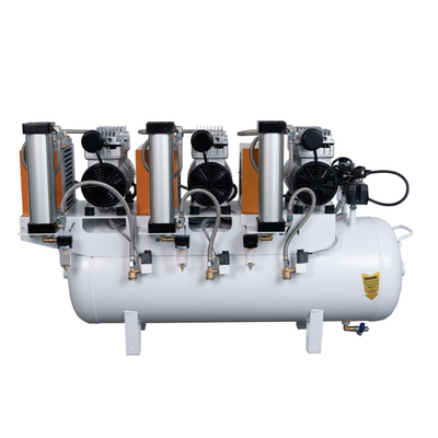 Compressor de ar dental 220V Equipamento dental sem óleo de não poluição Compressor de ar silencioso com secador