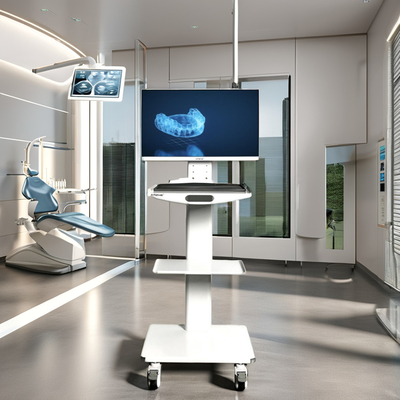 Carrinho de mão da unidade dentária Carrinho de câmera intraoral com fonte de alimentação manual Scanner oral Carrinho móvel dentário