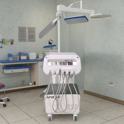 Fábrica Dental de Foshan Unidade de Entrega Dental Unidade de Tratamento Dental Portátil de 550W Com Compressor de Ar Carrinhos de Operação Móveis