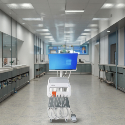 Unidade móvel de entrega dental 220V com computador e câmera oral