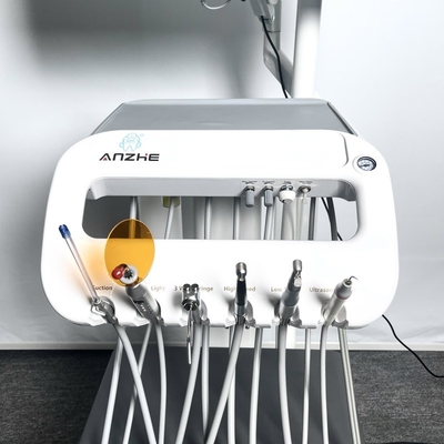 Unidade de entrega dentária de ponta com forma de borboleta LED Operação de luz Clínica Dental Móvel Carrinho Dental Unidade Dental Portátil