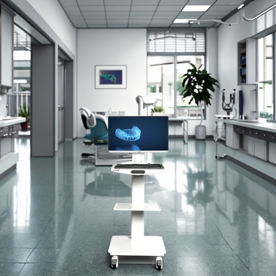 Equipamento de hospital odontológico Computador Caminhão Dental Móvel Caminhão Móvel de Hospital Caminhão Móvel de Aço Inoxidável Caminhão Móvel com Freio