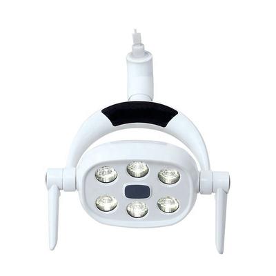 Luz de indução dental LED de 6 LEDs para unidade odontológica 9W Lâmpada LED ajustável para cirurgia oral Tipo sensor Luz de operação sem sombras