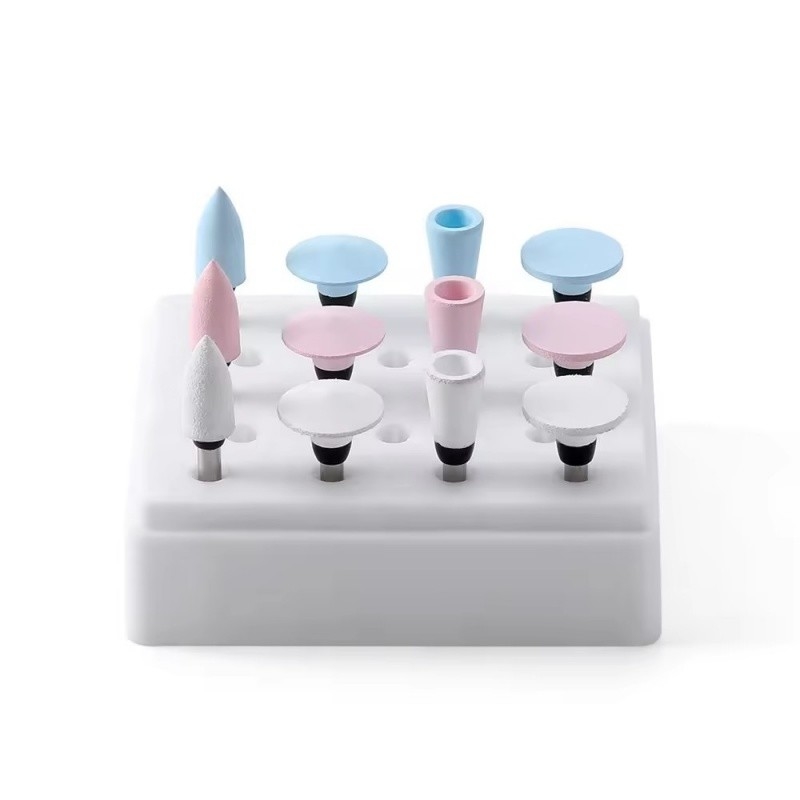 12pcs/caixa de alta qualidade dental silicone dentes de polimento para contra ângulo de mão peça venda quente kits de polimento dental
