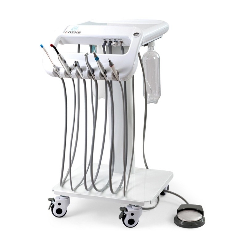 Carrinho Dental Móvel Leve com 5 Rodas Universal Carrinhos Portáteis de Tratamento Dental
