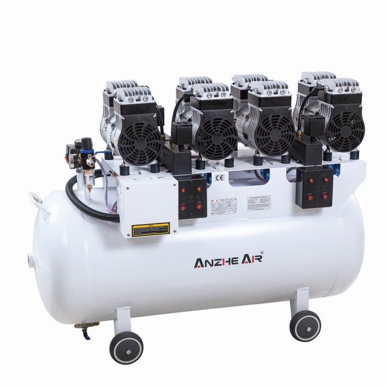 Foshan fábrica compressor de bomba dental de ar 128L 3400W compressor dental silencioso