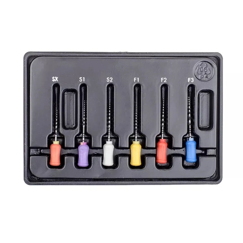 Utilização manual Dental Reamer de canal de raiz Endodoncia rotativa Arquivos de canais diretos NiTi Arquivos de canal de raiz