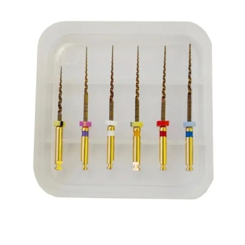 Dentário de aço inoxidável Metal Drills Dental Bur Reamers para Fibra Post Dental Clinic Laboratório Material Dental Root Canal Drills