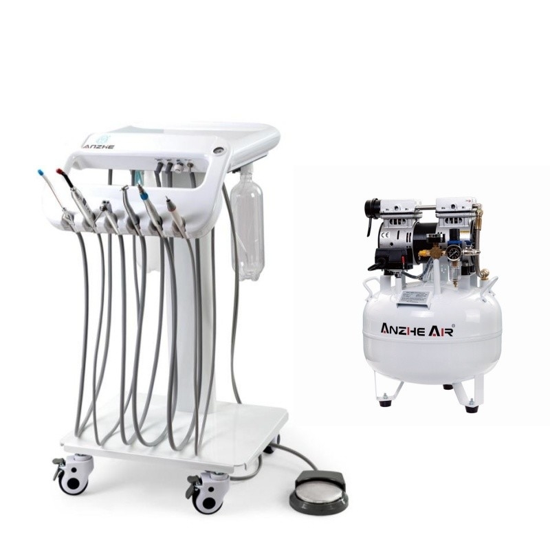 Preço por atacado Unidade Dental Móvel 4 Roda Universal Dental Carrinhos de Tratamento Móvel Dental Fábrica Carrinhos Dentários Portáteis