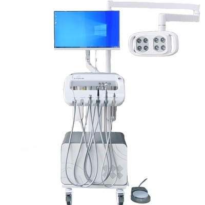 Clínica Dental Carrinho Dental Com PC E Câmera Oral Unidade Dental Móvel Única Com Lâmpada