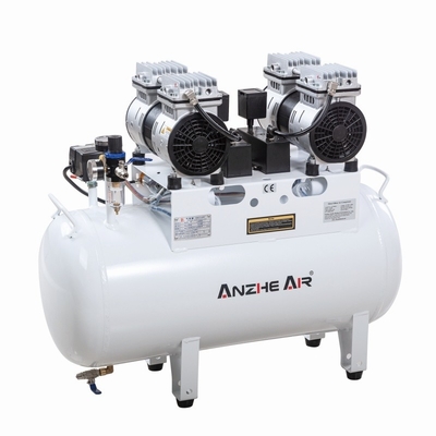 Compressor de bomba de vácuo dental de 1100W 60L Compressor de ar duplo dental OEM/ODM de baixo ruído