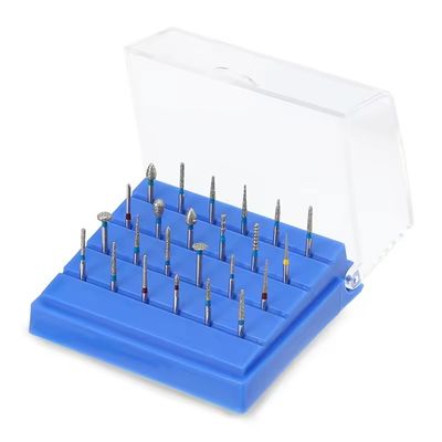 Bom preço. 24 buracos Dental Desinfecção Bur Box Diferente cor Diamond Bur Holder Plastic Dental Burs Holder on-line