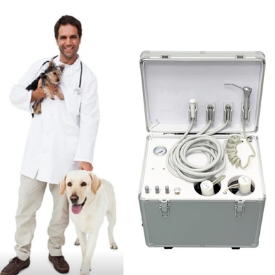 Veterinário Utilize Unidade Dental Portátil Estilo de Bagagem Animais de estimação Máquina de Tratamento Dental Com Compressor de Ar