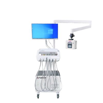 Bom preço. Carrinho dentário móvel com máquina de raios-X Carrinho dentário móvel com compressor de ar on-line