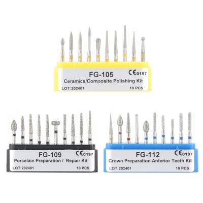 Dentário Fabricante FG High Speed Polishing Rotary Bur Cirúrgico Dental Diamond Burs