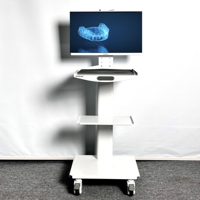 Mobiliário hospitalar 3 camadas Carrinho médico Dental Carrinho móvel unidade fácil limpa Oral Scan Carrinho móvel