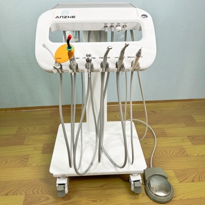 Unidade Móvel Dental Leve com 4 Rodagens Universais Carrinhos de Tratamento Dental de Design Simples