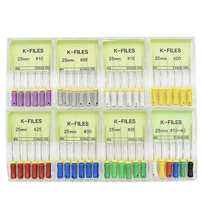 6pcs / caixa canal radicular K arquivos endôntico tratamento dental Endo arquivos Niti Dental K arquivo