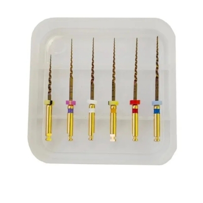 Dentário de aço inoxidável Metal Drills Dental Bur Reamers para Fibra Post Dental Clinic Laboratório Material Dental Root Canal Drills