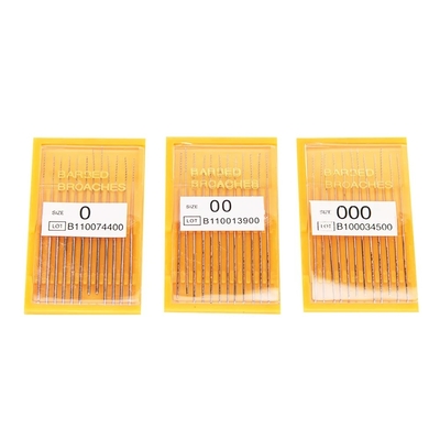 Broches dentárias de aço inoxidável com espinhos Agulhas endodônticas assortadas sem alça