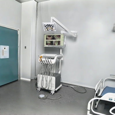 Equipamento de clínica dentária multifuncional Turbina dentária Carrinho dentário de baixo ruído com compressor de ar Unidade dentária portátil