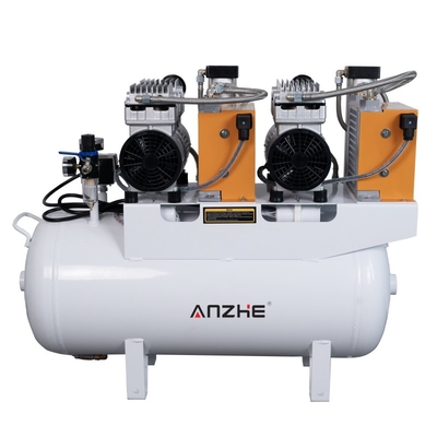 Compressor de ar dentário com secador Silent Compressor de ar livre de óleo 65L 1700W para 4 unidades dentárias cadeira
