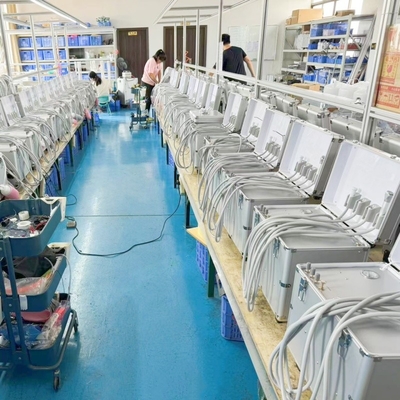Animais de estimação Cuidados dentários caixa de tratamento portátil clínica dentária unidade de turbina com compressor de ar sistema de sucção veterinário unidade dentária portátil