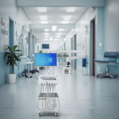 Bom preço. Estação de Trabalho Móvel Veterinária Dental Carrinho Portátil de Tratamento Dental de Animais de estimação Carrinho Dental 220V com Câmera Oral e Computador on-line