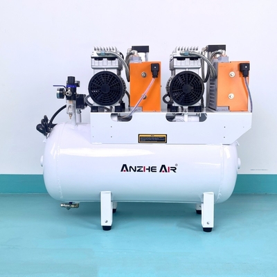 220V 60L Compressor de ar dentário com secador de ar Compressor de ar médico silencioso sem óleo para 4 unidades dentárias