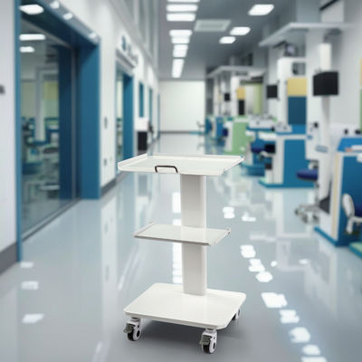 Bom preço. Caminhão Dental Portátil Multifuntcional Móvel 3 Camadas Prateleira Metal Caminhão Móvel Caminhão de Ferramentas Dentárias de Cor Branca on-line